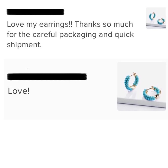 🌈2/$30 New Turquoise Beaded Huggie Hoops - Picture 2 of 2